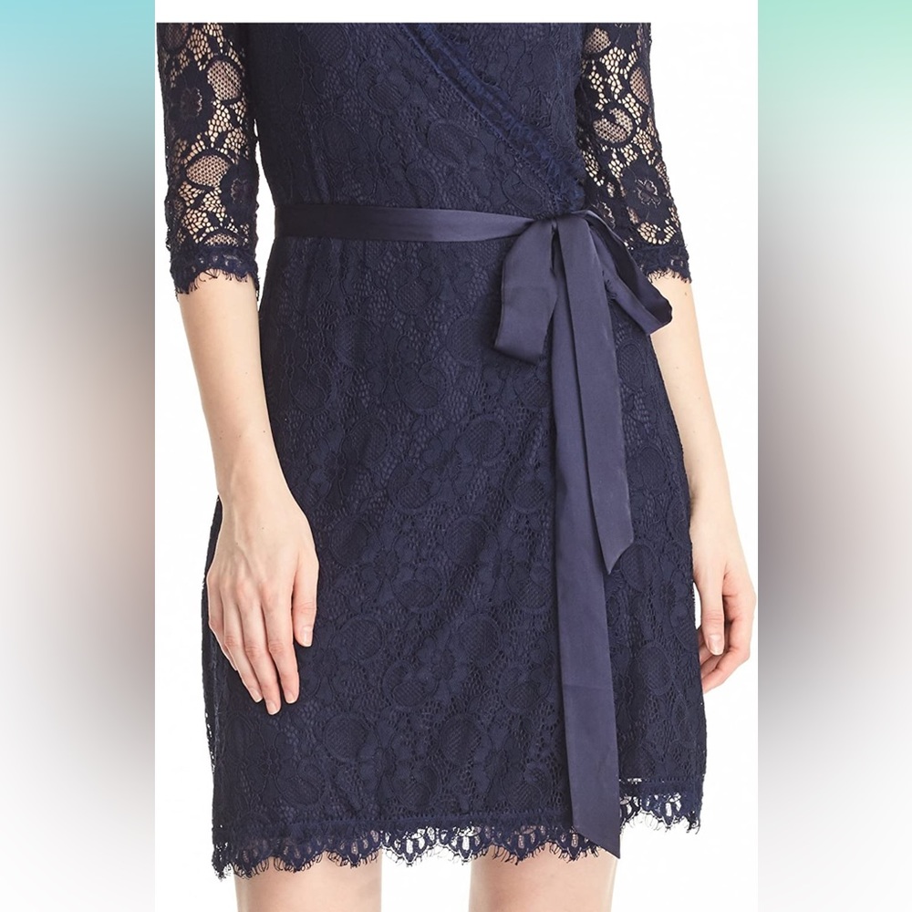 NWT Grapent navy lace wrap dress size 18